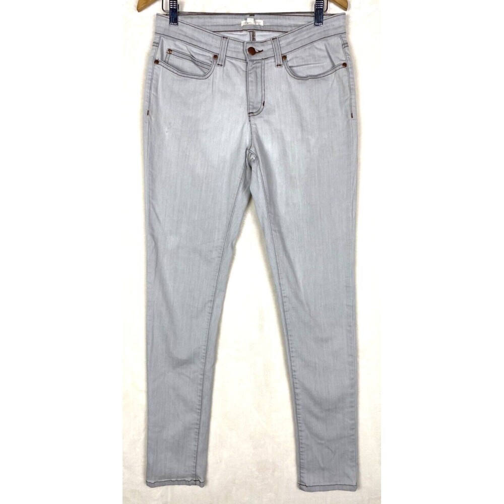 Eileen Fisher Jean Womens 8 Skinny 100%Organic Cotton Stretch pockets Minimalist
